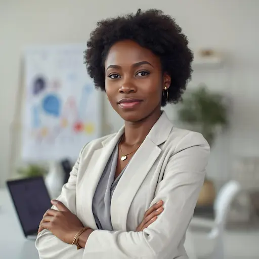 Portrait de Mariama Diallo, consultante en transformation numérique et auteure