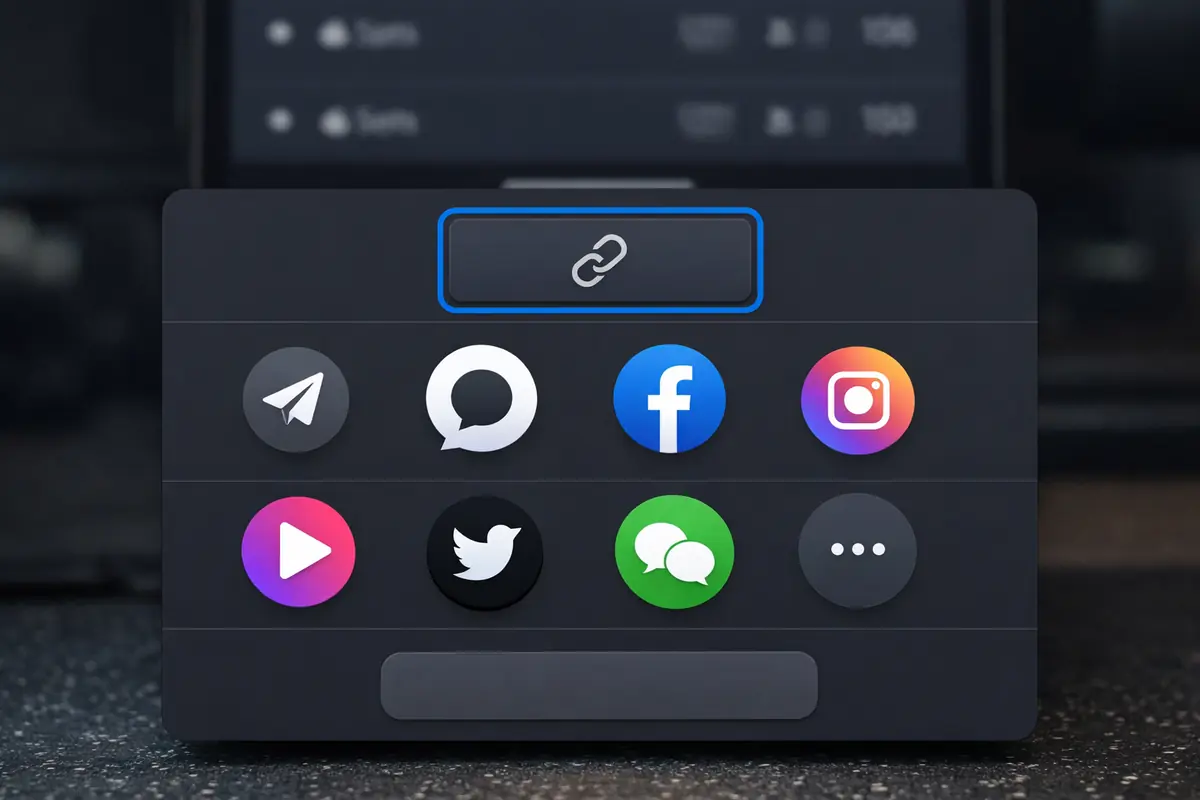hevy-partage-seance-entrainement Capture d'écran de l'application Hevy illustrant les options de partage d'une séance d'entraînement.