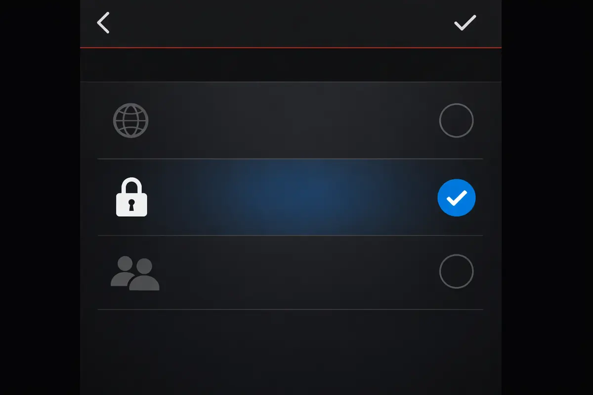 suunto-partage-confidentialite-activite Capture d'écran de l'application Suunto présentant les paramètres de confidentialité d'une activité.
