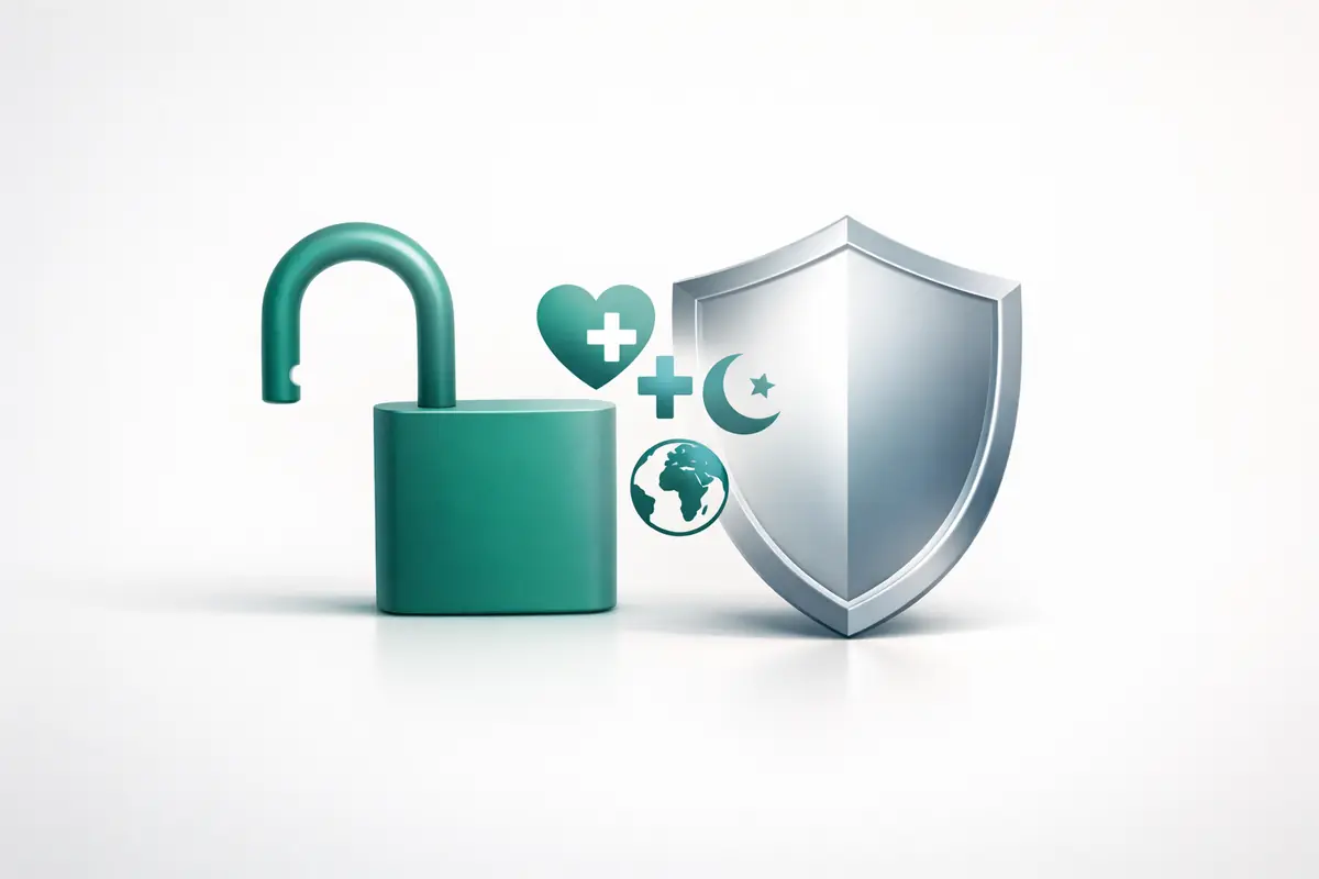 Données Sensibles RGPD — Représentation visuelle de la conformité RGPD pour les données sensibles, ambiance de sécurité et de confiance.