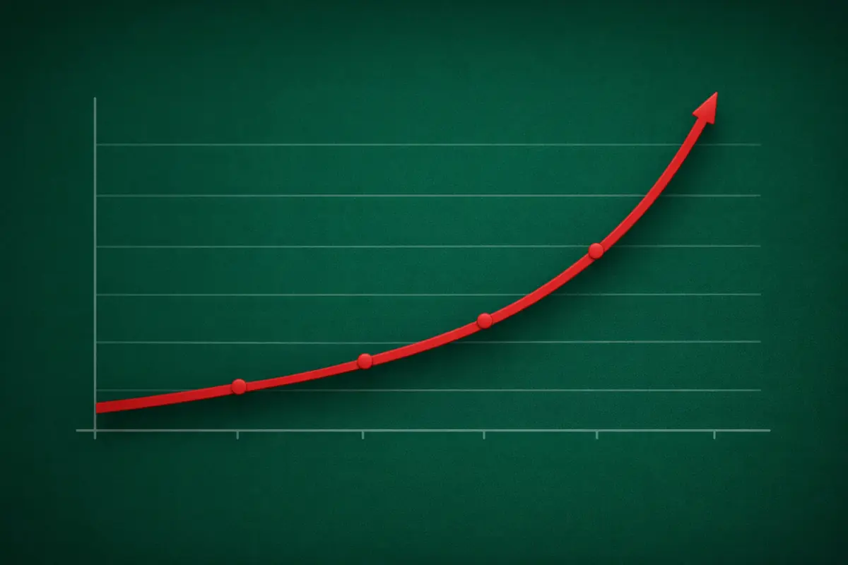 Graphique linéaire illustrant l'augmentation des cyberattaques en France de 2021 à 2026, avec une projection pour l'année en cours.